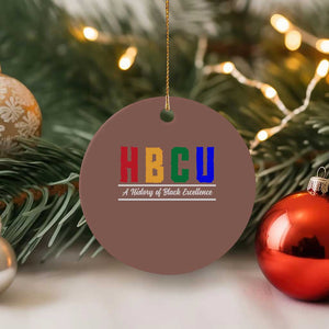HBCU A History of Black Excellence Ceramic Ornament College Pride Statement Celebrating African American Achievement TS02 1pc Mocha Print Your Wear
