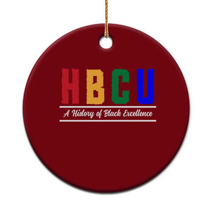 HBCU A History of Black Excellence Ceramic Ornament College Pride Statement Celebrating African American Achievement TS02 1pc Red Print Your Wear