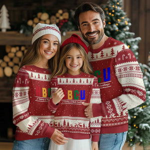 HBCU A History of Black Excellence Ugly Christmas Sweater College Pride Statement Celebrating African American Achievement TS02 Red Beige Print Your Wear