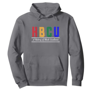 HBCU A History of Black Excellence Hoodie College Pride Statement Celebrating African American Achievement TS02 Charcoal Print Your Wear
