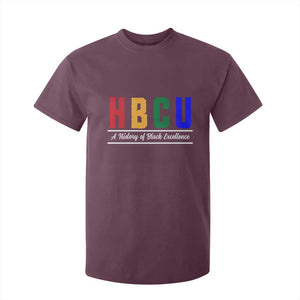HBCU A History of Black Excellence T Shirt For Kid College Pride Statement Celebrating African American Achievement TS02 Maroon Print Your Wear