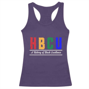 HBCU A History of Black Excellence Racerback Tank Top College Pride Statement Celebrating African American Achievement TS02 Purple Print Your Wear