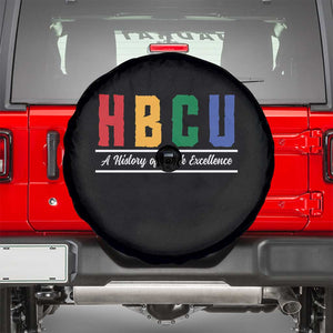 HBCU A History of Black Excellence Spare Tire Cover College Pride Statement Celebrating African American Achievement TS02 Black Print Your Wear