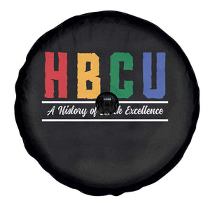 HBCU A History of Black Excellence Spare Tire Cover College Pride Statement Celebrating African American Achievement TS02 Print Your Wear