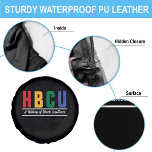 HBCU A History of Black Excellence Spare Tire Cover College Pride Statement Celebrating African American Achievement TS02 Print Your Wear