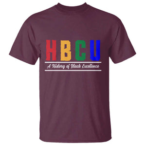 HBCU A History of Black Excellence T Shirt College Pride Statement Celebrating African American Achievement TS02 Maroon Print Your Wear