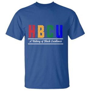 HBCU A History of Black Excellence T Shirt College Pride Statement Celebrating African American Achievement TS02 Royal Blue Print Your Wear