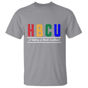 HBCU A History of Black Excellence T Shirt College Pride Statement Celebrating African American Achievement TS02 Sport Gray Print Your Wear