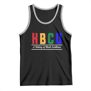 HBCU A History of Black Excellence Tank Top College Pride Statement Celebrating African American Achievement TS02 Black Athletic Heather Print Your Wear