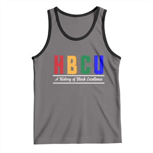 HBCU A History of Black Excellence Tank Top College Pride Statement Celebrating African American Achievement TS02 Deep Heather Black Print Your Wear