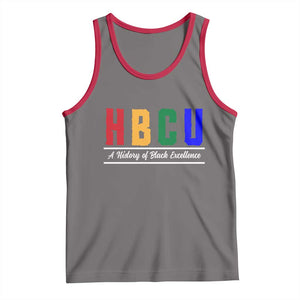 HBCU A History of Black Excellence Tank Top College Pride Statement Celebrating African American Achievement TS02 Deep Heather Red Print Your Wear