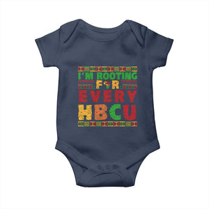 I’m Rooting for Every HBCU Baby Onesie Pan African Pride College Support Statement TS02 Navy Print Your Wear