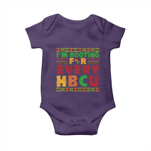 I’m Rooting for Every HBCU Baby Onesie Pan African Pride College Support Statement TS02 Purple Print Your Wear