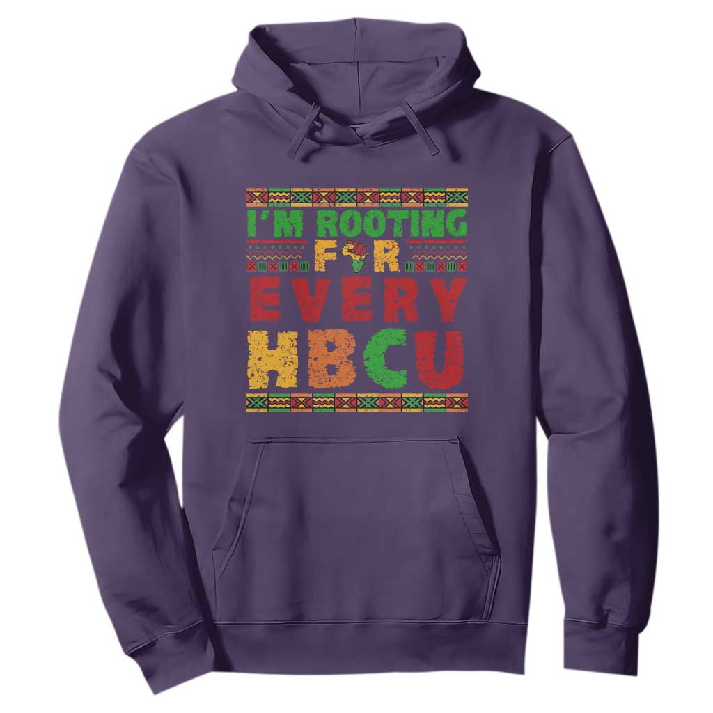 I’m Rooting for Every HBCU Hoodie Pan African Pride College Support Statement TS02 Purple Print Your Wear