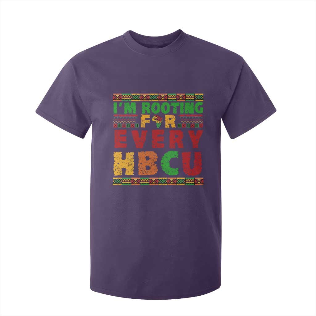 I’m Rooting for Every HBCU T Shirt For Kid Pan African Pride College Support Statement TS02 Purple Print Your Wear