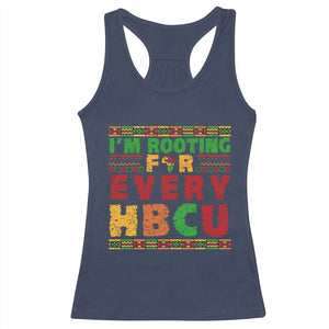 I’m Rooting for Every HBCU Racerback Tank Top Pan African Pride College Support Statement TS02 Navy Print Your Wear