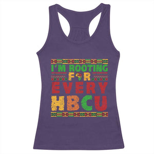 I’m Rooting for Every HBCU Racerback Tank Top Pan African Pride College Support Statement TS02 Purple Print Your Wear