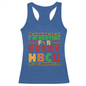 I’m Rooting for Every HBCU Racerback Tank Top Pan African Pride College Support Statement TS02 Royal Blue Print Your Wear