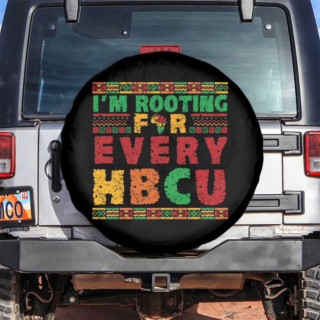 I’m Rooting for Every HBCU Spare Tire Cover Pan African Pride College Support Statement TS02 No hole Black Print Your Wear