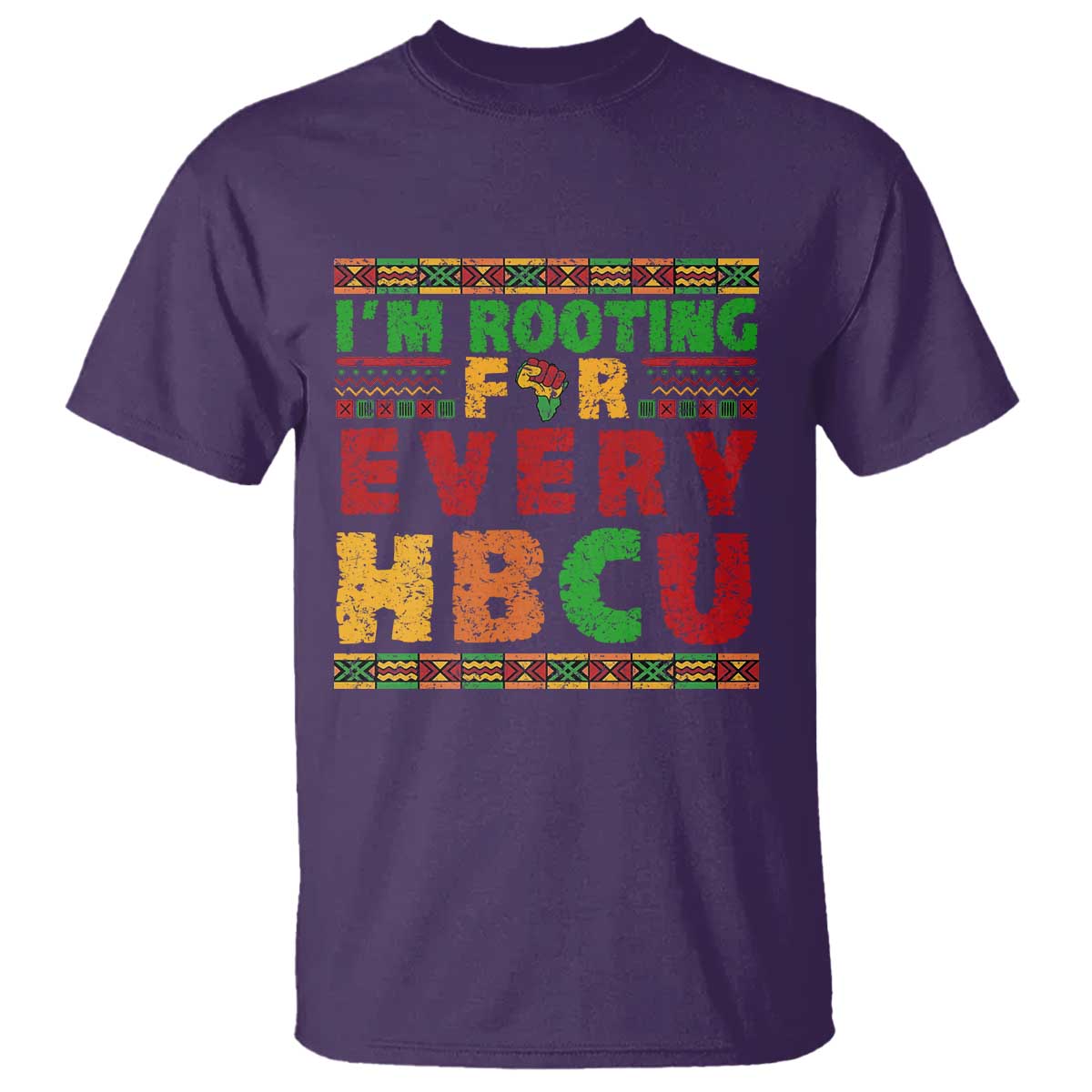 I’m Rooting for Every HBCU T Shirt Pan African Pride College Support Statement TS02 Purple Print Your Wear