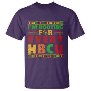 I’m Rooting for Every HBCU T Shirt Pan African Pride College Support Statement TS02 Purple Print Your Wear