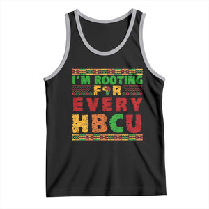 I’m Rooting for Every HBCU Tank Top Pan African Pride College Support Statement TS02 Black Athletic Heather Print Your Wear