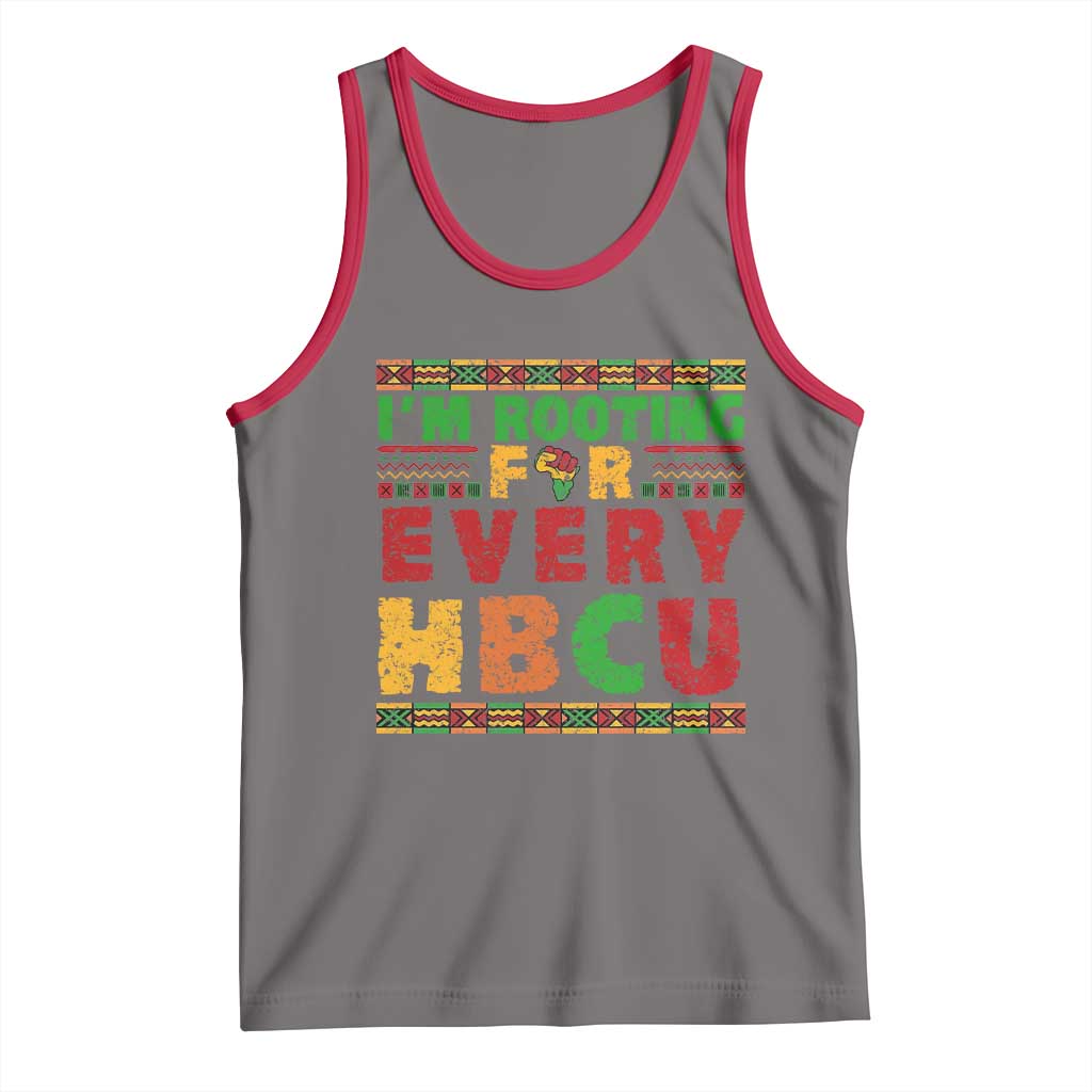 I’m Rooting for Every HBCU Tank Top Pan African Pride College Support Statement TS02 Deep Heather Red Print Your Wear