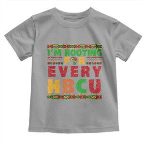 I’m Rooting for Every HBCU Toddler T Shirt Pan African Pride College Support Statement TS02 Sport Gray Print Your Wear