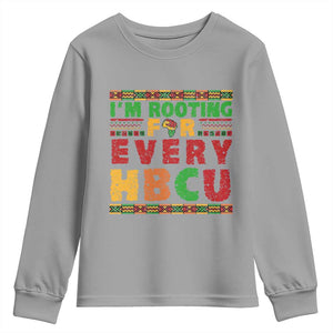 I’m Rooting for Every HBCU Youth Sweatshirt Pan African Pride College Support Statement TS02 Sport Gray Print Your Wear