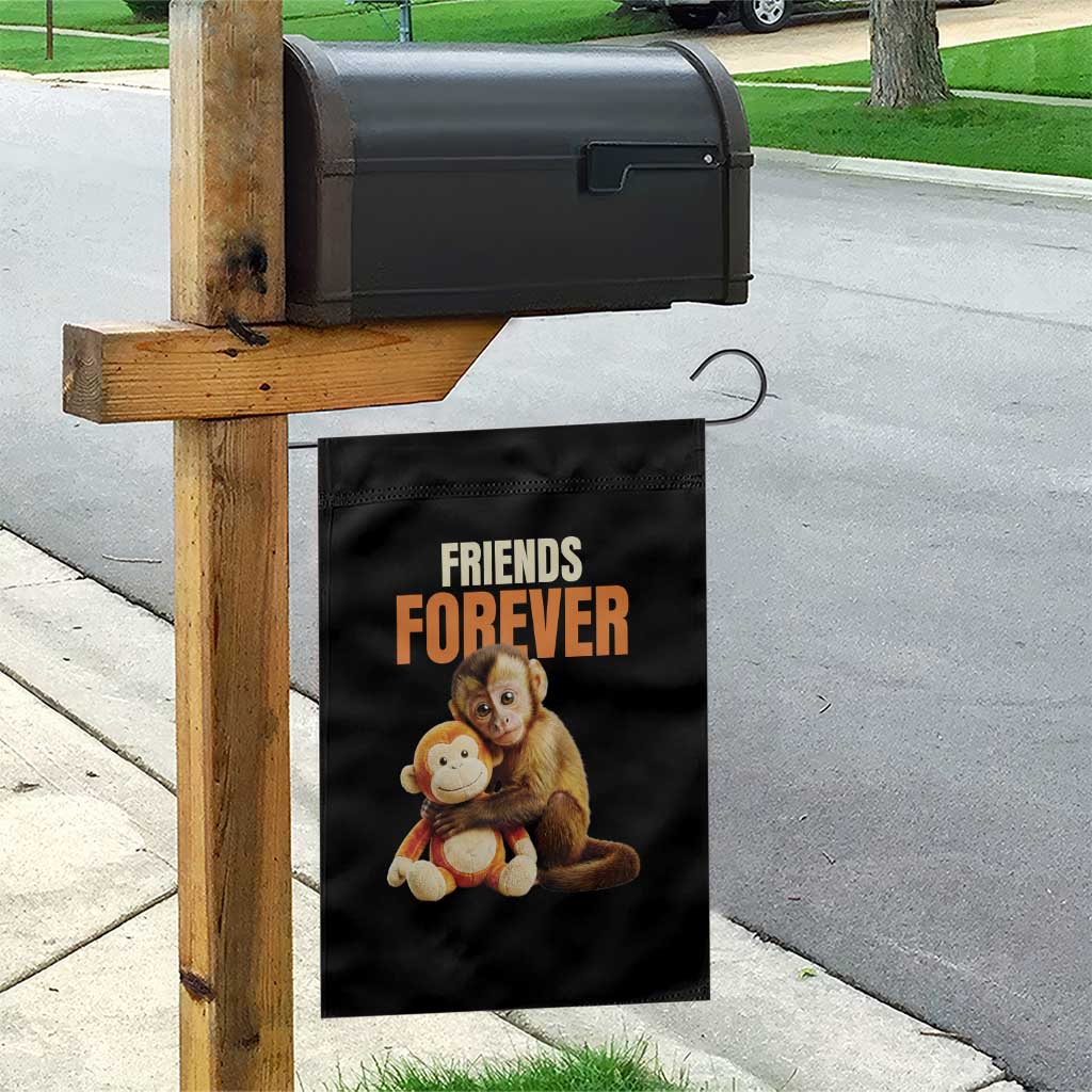 Friends Forever Viral Punch The Monkey Garden Flag Cute Baby Monkey Hugging Plush Toy Best Friend Gift TS02 Print Your Wear