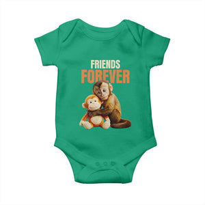 Friends Forever Viral Punch The Monkey Baby Onesie Cute Baby Monkey Hugging Plush Toy Best Friend Gift TS02 Irish Green Print Your Wear