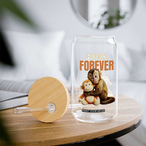 Friends Forever Viral Punch The Monkey Glass Can Cute Baby Monkey Hugging Plush Toy Best Friend Gift TS02 Print Your Wear