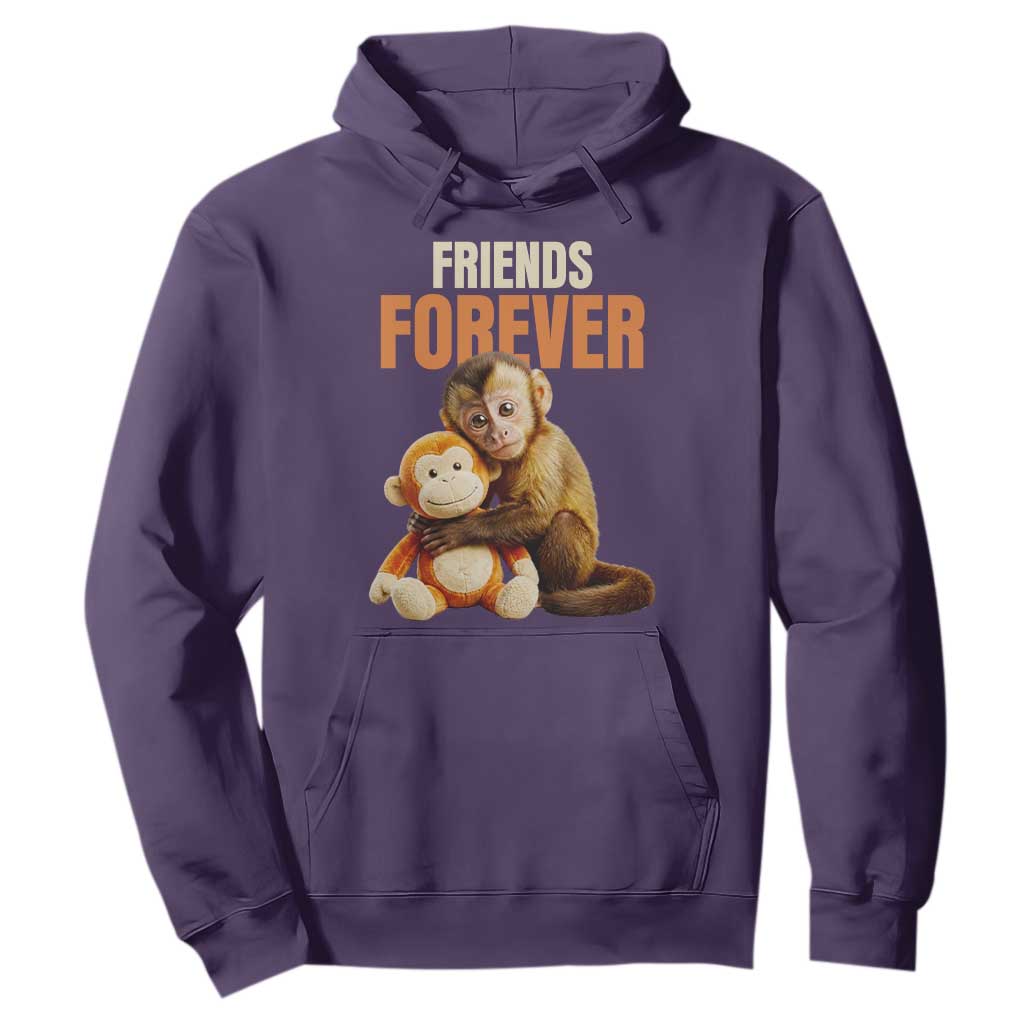 Friends Forever Viral Punch The Monkey Hoodie Cute Baby Monkey Hugging Plush Toy Best Friend Gift TS02 Purple Print Your Wear