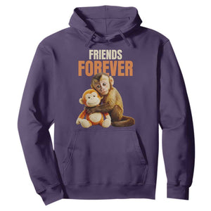Friends Forever Viral Punch The Monkey Hoodie Cute Baby Monkey Hugging Plush Toy Best Friend Gift TS02 Purple Print Your Wear