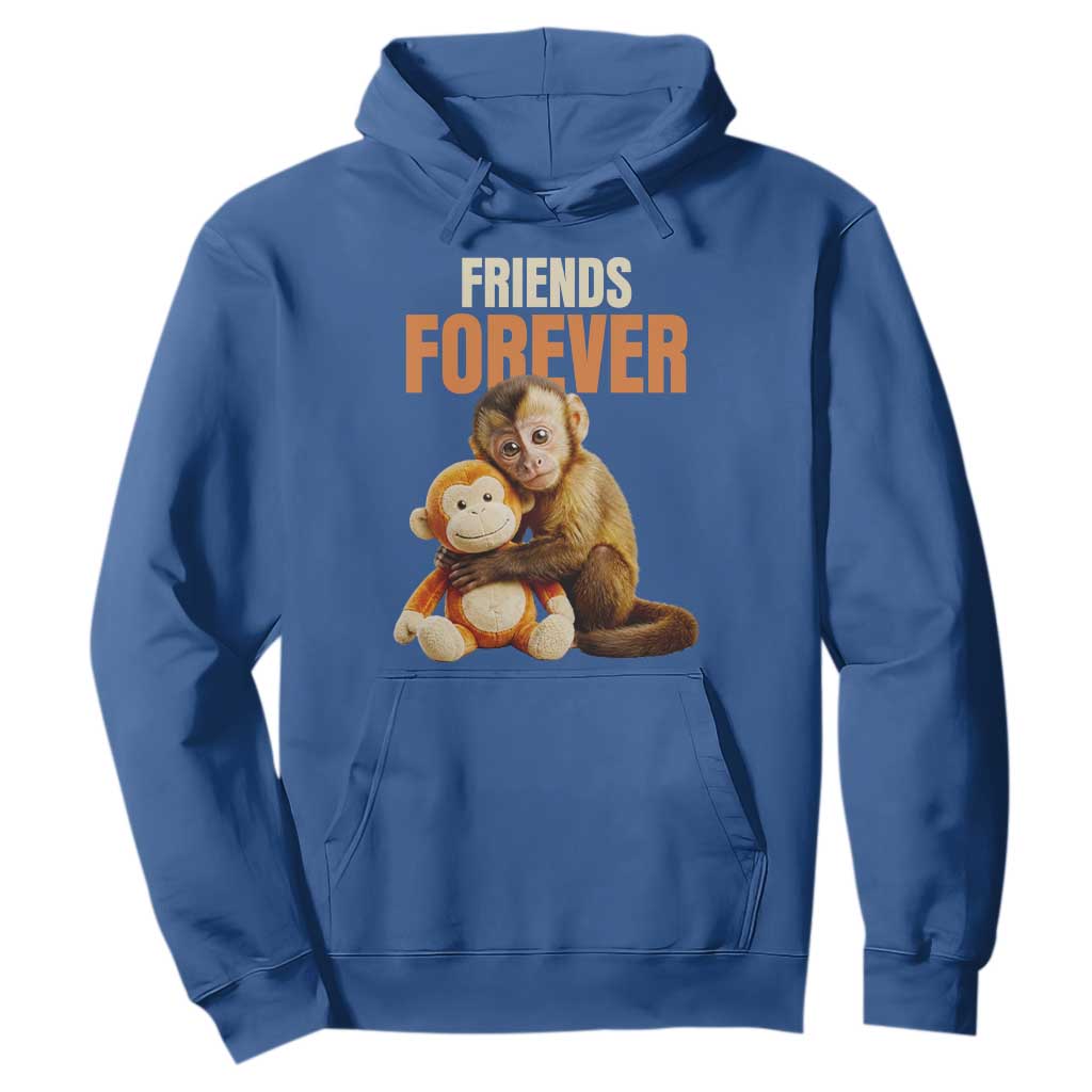 Friends Forever Viral Punch The Monkey Hoodie Cute Baby Monkey Hugging Plush Toy Best Friend Gift TS02 Royal Blue Print Your Wear