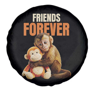 Friends Forever Viral Punch The Monkey Spare Tire Cover Cute Baby Monkey Hugging Plush Toy Best Friend Gift TS02 Print Your Wear
