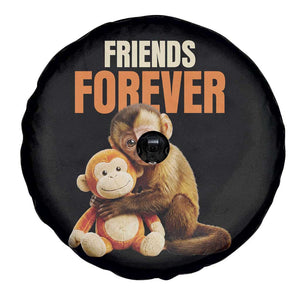 Friends Forever Viral Punch The Monkey Spare Tire Cover Cute Baby Monkey Hugging Plush Toy Best Friend Gift TS02 Print Your Wear