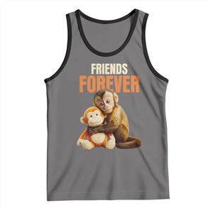 Friends Forever Viral Punch The Monkey Tank Top Cute Baby Monkey Hugging Plush Toy Best Friend Gift TS02 Deep Heather Black Print Your Wear