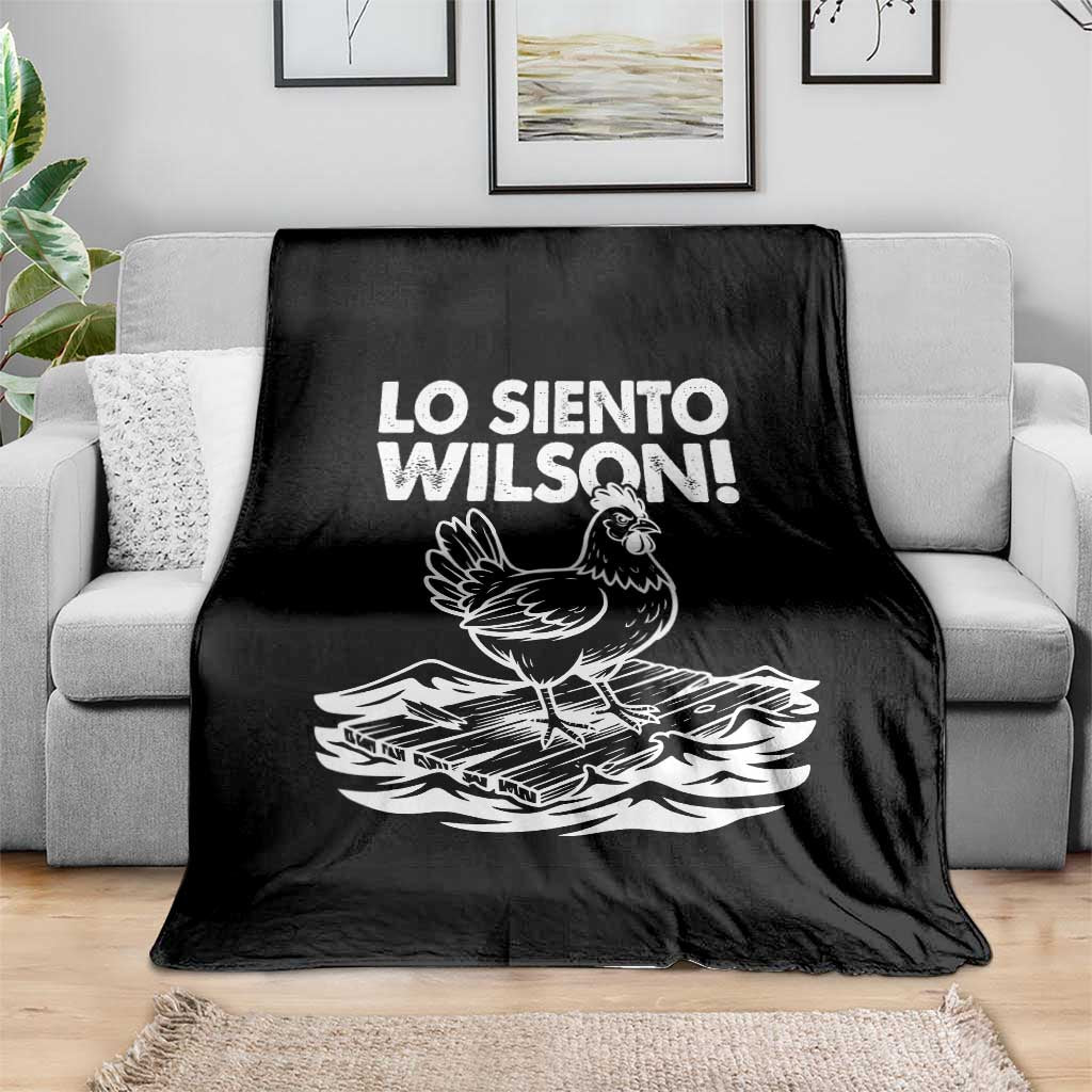 Lo Siento Wilson Funny Chicken Floating Meme Throw Blanket Viral Rooster Spanish Apology Trend TS02 Print Your Wear