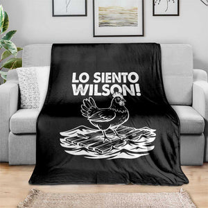 Lo Siento Wilson Funny Chicken Floating Meme Throw Blanket Viral Rooster Spanish Apology Trend TS02 Print Your Wear