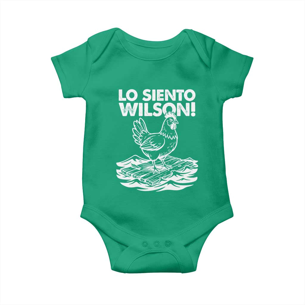 Lo Siento Wilson Funny Chicken Floating Meme Baby Onesie Viral Rooster Spanish Apology Trend TS02 Irish Green Print Your Wear
