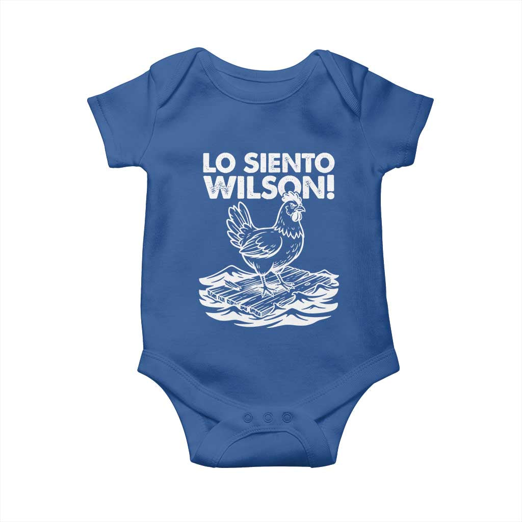 Lo Siento Wilson Funny Chicken Floating Meme Baby Onesie Viral Rooster Spanish Apology Trend TS02 Royal Blue Print Your Wear