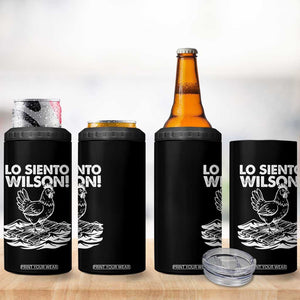 Lo Siento Wilson Funny Chicken Floating Meme 4 in 1 Can Cooler Tumbler Viral Rooster Spanish Apology Trend TS02 Print Your Wear