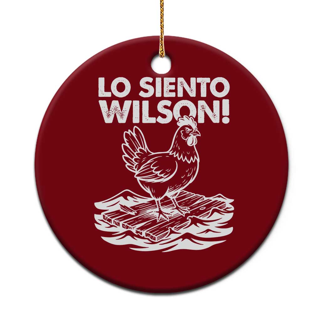 Lo Siento Wilson Funny Chicken Floating Meme Ceramic Ornament Viral Rooster Spanish Apology Trend TS02 1pc Red Print Your Wear