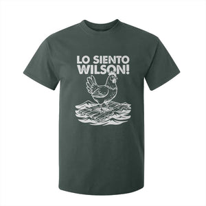 Lo Siento Wilson Funny Chicken Floating Meme T Shirt For Kid Viral Rooster Spanish Apology Trend TS02 Dark Forest Green Print Your Wear