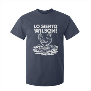 Lo Siento Wilson Funny Chicken Floating Meme T Shirt For Kid Viral Rooster Spanish Apology Trend TS02 Navy Print Your Wear