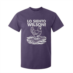 Lo Siento Wilson Funny Chicken Floating Meme T Shirt For Kid Viral Rooster Spanish Apology Trend TS02 Purple Print Your Wear
