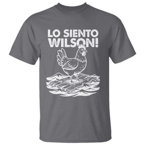 Lo Siento Wilson Funny Chicken Floating Meme T Shirt Viral Rooster Spanish Apology Trend TS02 Charcoal Print Your Wear