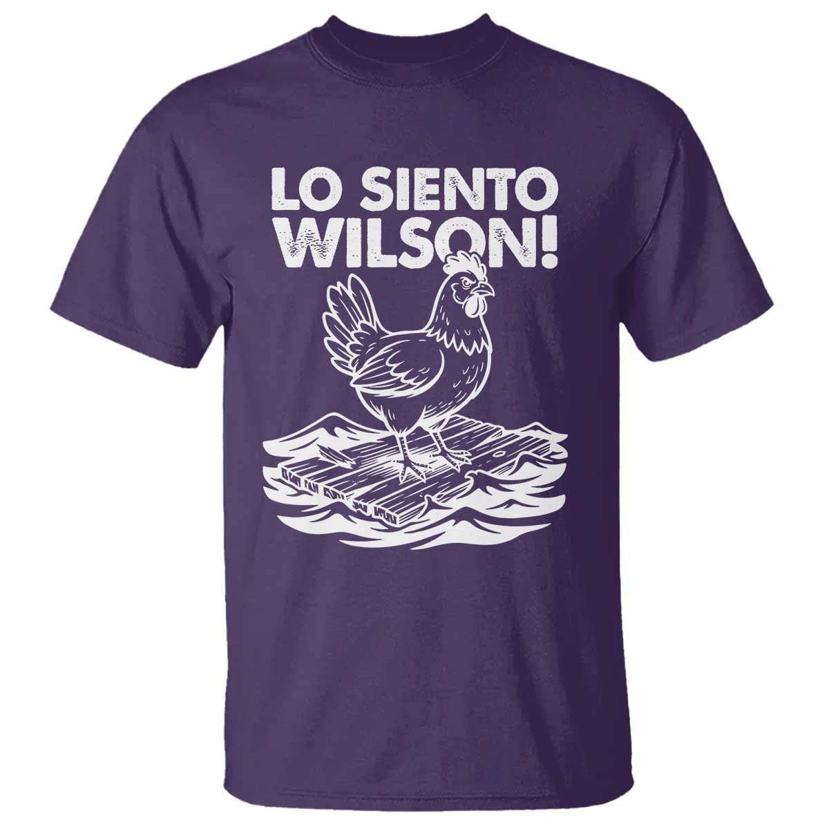 Lo Siento Wilson Funny Chicken Floating Meme T Shirt Viral Rooster Spanish Apology Trend TS02 Purple Print Your Wear