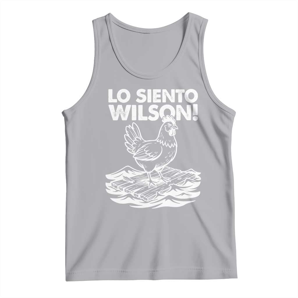 Lo Siento Wilson Funny Chicken Floating Meme Tank Top Viral Rooster Spanish Apology Trend TS02 Athletic Heather Print Your Wear